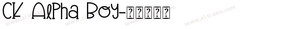 CK Alpha Boy字体转换
